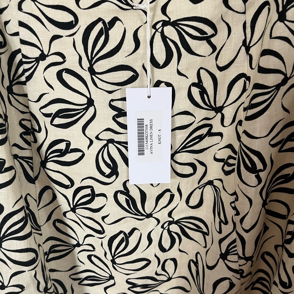 Reformation Avina Linen Dress Knot Size 8 - Picture 5 of 10